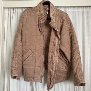 Free People Dolman Quilted Knit Jacket | Champagne Diamonds